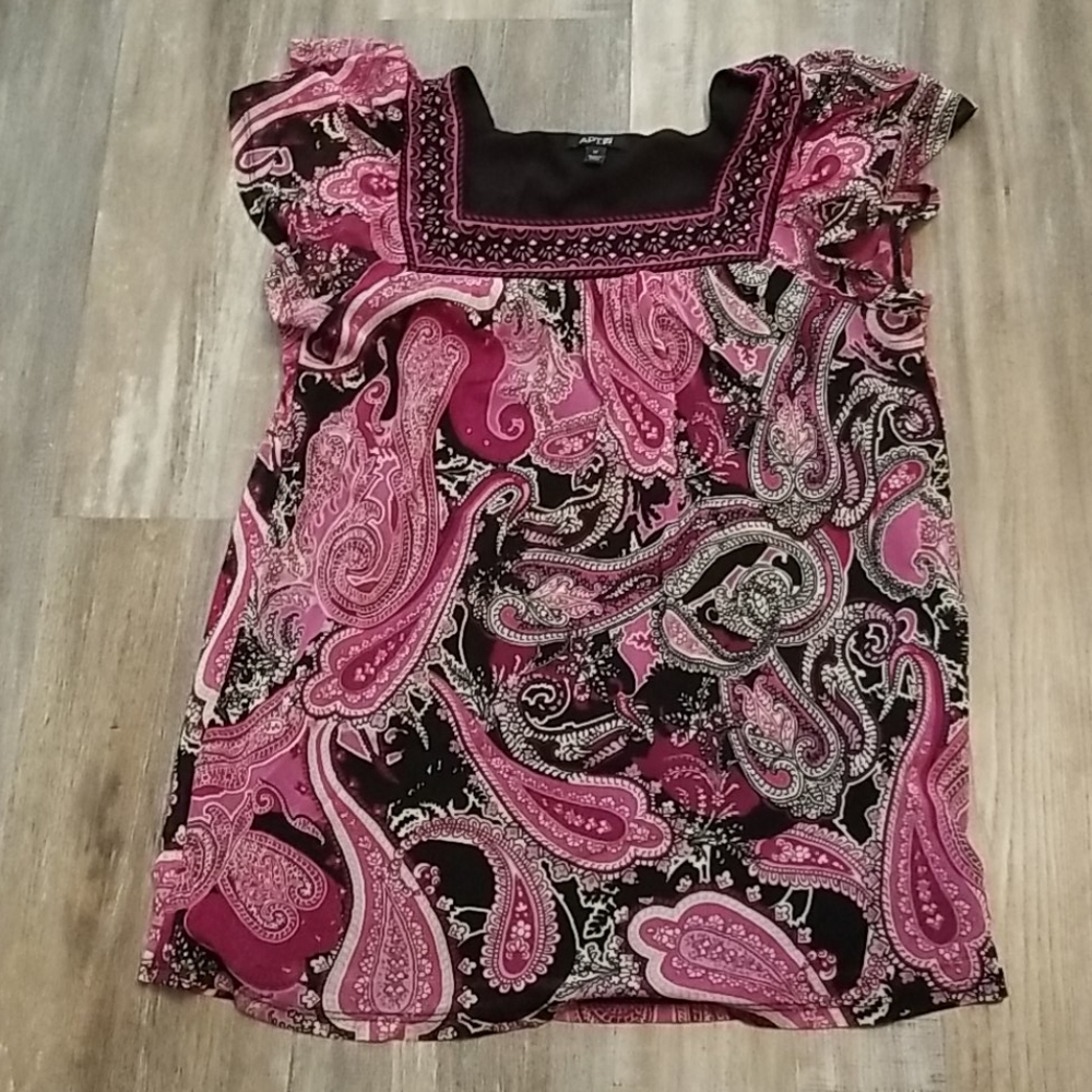 Apt 9 Floral Blouse Size M